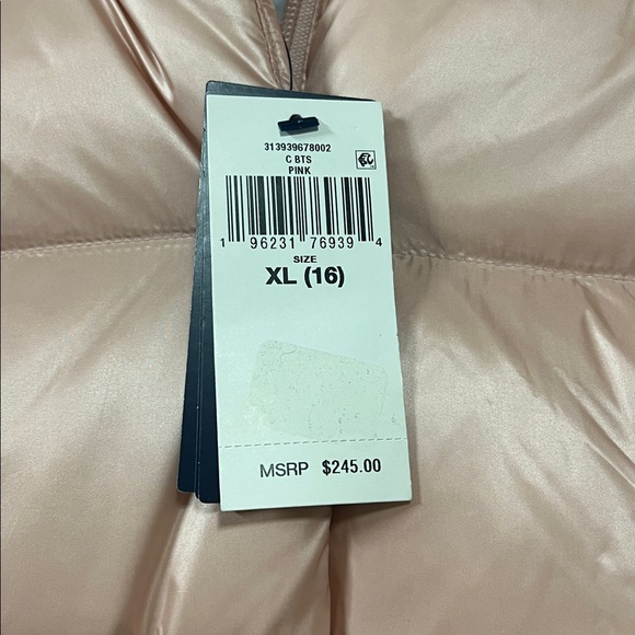 New - Polo Ralph Lauren Big Girls Metallic Down Hooded Puffer Long Coat - Picture 6 of 8